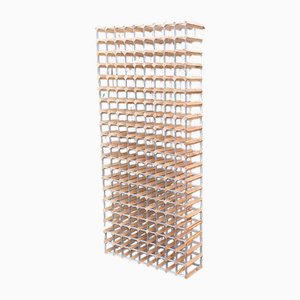 Large Vintage Pine and Zinc Wine Rack, 1980s