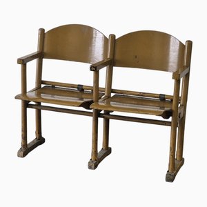 Vintage Wooden Folding Cinema Chairs