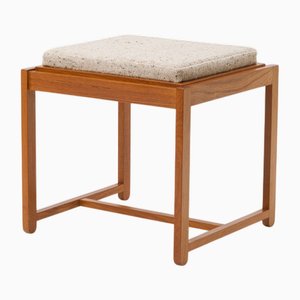 Danish Teak and Wool Folding Table / Stool by Erik Buch for OD Møbler, Denmark