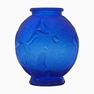 Vase Les Nenuphars Art Déco en Verre par Pierre Davesn