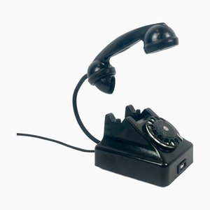Polnische RWT Telefon Tischlampe aus Bakelit, 1950er