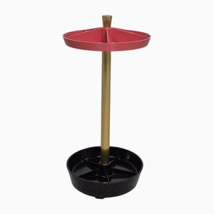Space Age Umbrella Stand in Red Plastic, 1970s
