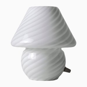Murano Glass Swirl Mushroom Table Lamp