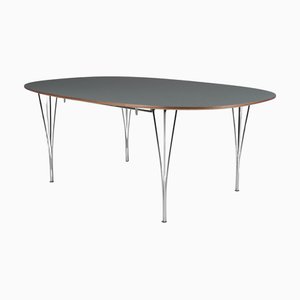 Dining Table Fenix Laminate and Walnut attributed to Piet Hein & Arne Jacobsen for Fritz Hansen, 1990s