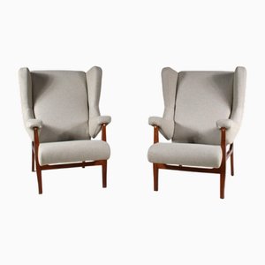 Set of Very Early Fiorenza Chairs by Franco Albini for Arflex, Italy, 1950s