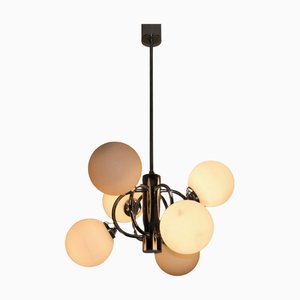 Lustre Kaiser à 6 Bras Mid-Century Moderne en Chrome de Kaiser Idell / Kaiser Leuchten, Allemagne, 1960s