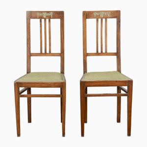 Liberty Stühle mit Metallplatten, 1920er, 2er Set