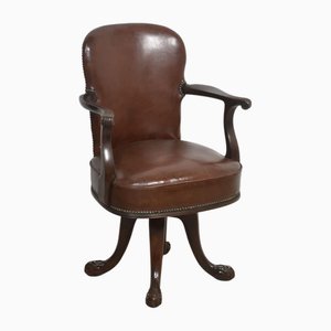 Bürostuhl mit Gestell aus Mahagoni, 1890er