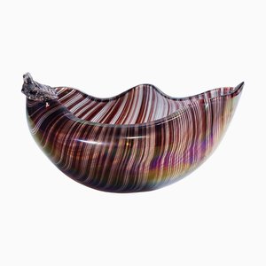 Grand Bol Tessuto attribué à Tyra Lundgren pour Venini, Murano, 1982