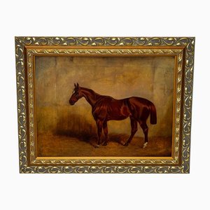 Charles Bilger Spalding RA, Chestnut Horse Hunter, pittura a olio, con cornice