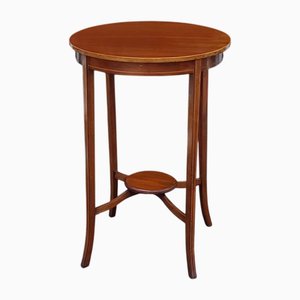 Lámpara o mesa auxiliar eduardiana de caoba