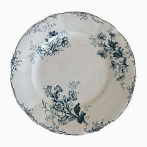 Runde Servierschale Weigelia Modell von Boch Frères Keramis, 1890er