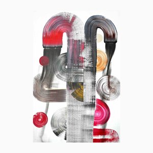 Sumit Mehndiratta, Retrometrico, Acrilico su Tela