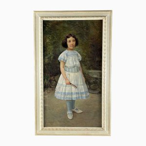 Corinna Modigliani, Portrait of a Little Girl, 1904, Huile sur Toile, Encadrée