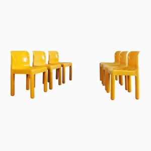 Sillas 4875 de plástico de Carlo Bartoli para Kartell, años 80. Juego de 6
