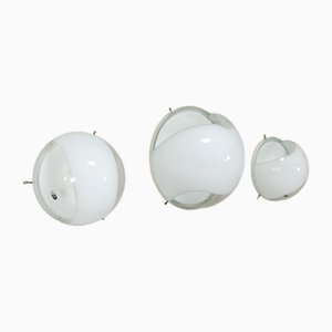 Vintage Italian Lp 245/244 Wall Lamps by Carlo Nason for Av Mazzega, 1970s, Set of 3