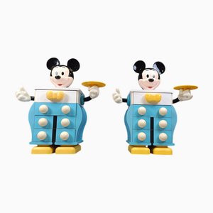 Mickey Mouse Chest of Drawers by Pierre Colleu, 1980s, Set of 2