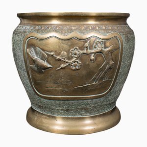 Maceta Bronzse decorativa japonesa Edo, década de 1850