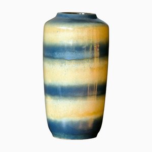 Large West German Vase in Blue Sandstone and Sand, 1950s