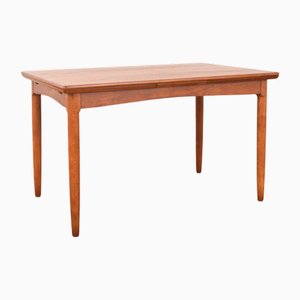 Mesa de comedor extensible danesa Mid-Century de teca, años 60