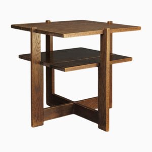 Modernist Dutch Hague School Oak Side Table, 1930s