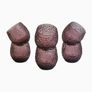 Vasos italianos modernos de La Vetreria para Ivv Florence. Juego de 6