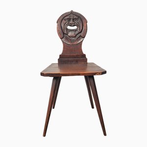 Sedia Escabelle in legno, metà XIX secolo