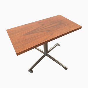 Vintage Side Table on Wheels, 1950s