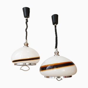 UFO Hängelampen von Venini, 1950er, 2er Set
