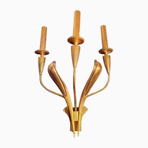 Vintage Wandlampe aus Messing von Gaetano Sciolari, 1960er