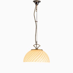 Lampada a sospensione con paralume in vetro di Murano