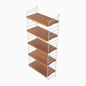 Swedish Wall Shelf attributed to Kasja & Nils Nisse for Strinning, 1950s, Set of 7