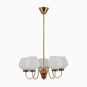 Mid-Century Swedish Chandelier attributed to Asea, 1950s