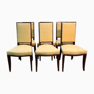 Mahogany Chairs in the style of Arbus, Set of 6