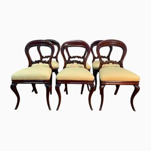 Louis XV Mahogany Chairs, Set of 6