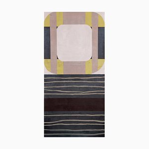 Kazaan Viveiros, Tribal Stripe Chartreuse, Painting on Paper, 2023