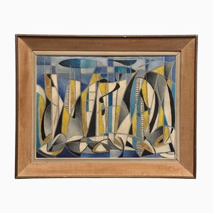 J. Luccioni, Geometric Abstraction, 20th Century, Oil on Canvas