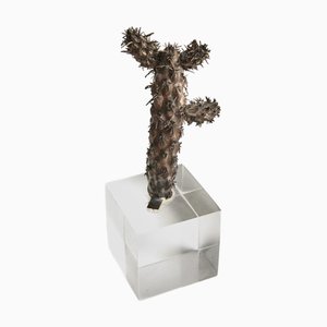 Mario Buccellati, Cactus, 1970s, Argent & Verre Acrylique