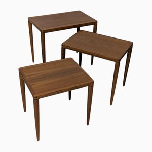 Scandinavian Nesting Tables by Johannes Andersen for Bramin, Denmark, 1960s, Set of 3