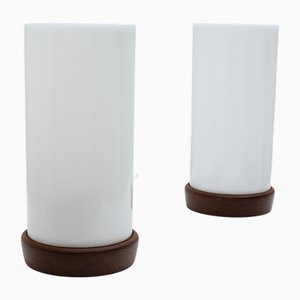 Schwedische Tischlampen aus Teak & Acryl von Luxus, 1960er, 2er Set