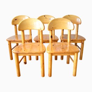 Pine Dining Chairs attributed to Rainer Daumiller, 1970s, Set of 5