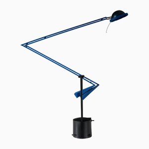 Lampada da scrivania Zoom 50 blu di King & Miranda per Arteluce, anni '80