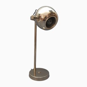 Modern Stainless Steel Eyeball Table Lamp, 1970s