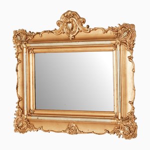 Specchio Rococò in legno dorato e argentato, Svezia, metà XIX secolo