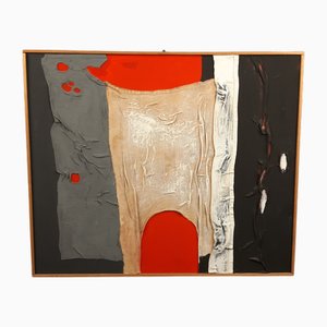 Eligio Rovida, Composizione, 1998, Tempera e stoffa