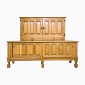 Modell Mathias Sideboard aus Eiche, Guillerme & Chambron zugeschrieben für Votre Maison, 1960er
