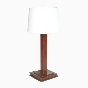 Lampe en Cuir Cousu Saddle, France, 1960s