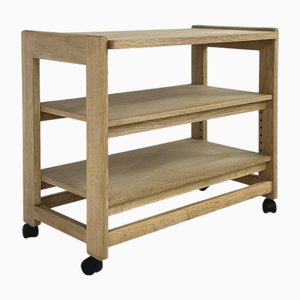 Oak Serving Cart attributed to Guillerme and Chambron for Votre Maison, 1960s