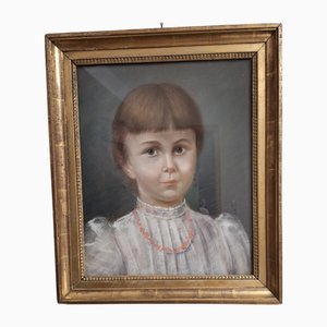 German Girl Portrait, Gouache on Paper, 1860