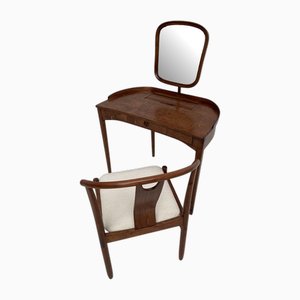 Model Brigitta Dressing Table & Chair by Carl Malmsten & Yngve Ekström for Bodafors, 1962, Set of 2
